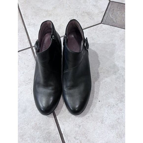 Dansko 3132100200 Darbie Black Pump Heels Ankle Boot Women's US 8 EU 39 - Picture 1 of 9